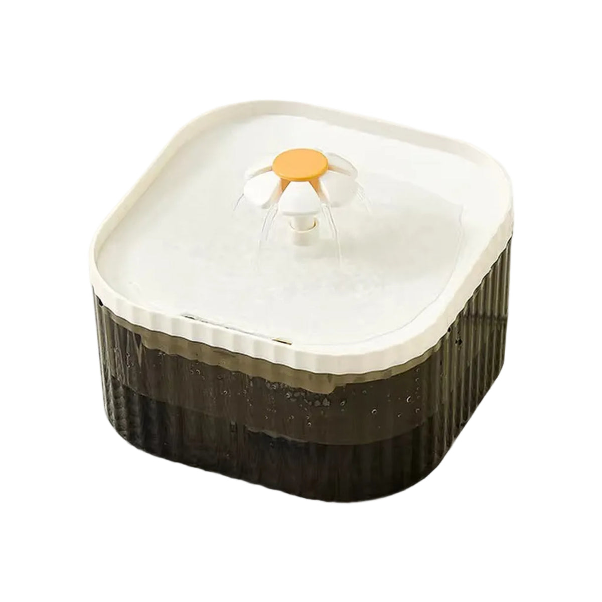 Fuente de agua para gato y perro con flor color blanco - Margarita Scarsa Pet