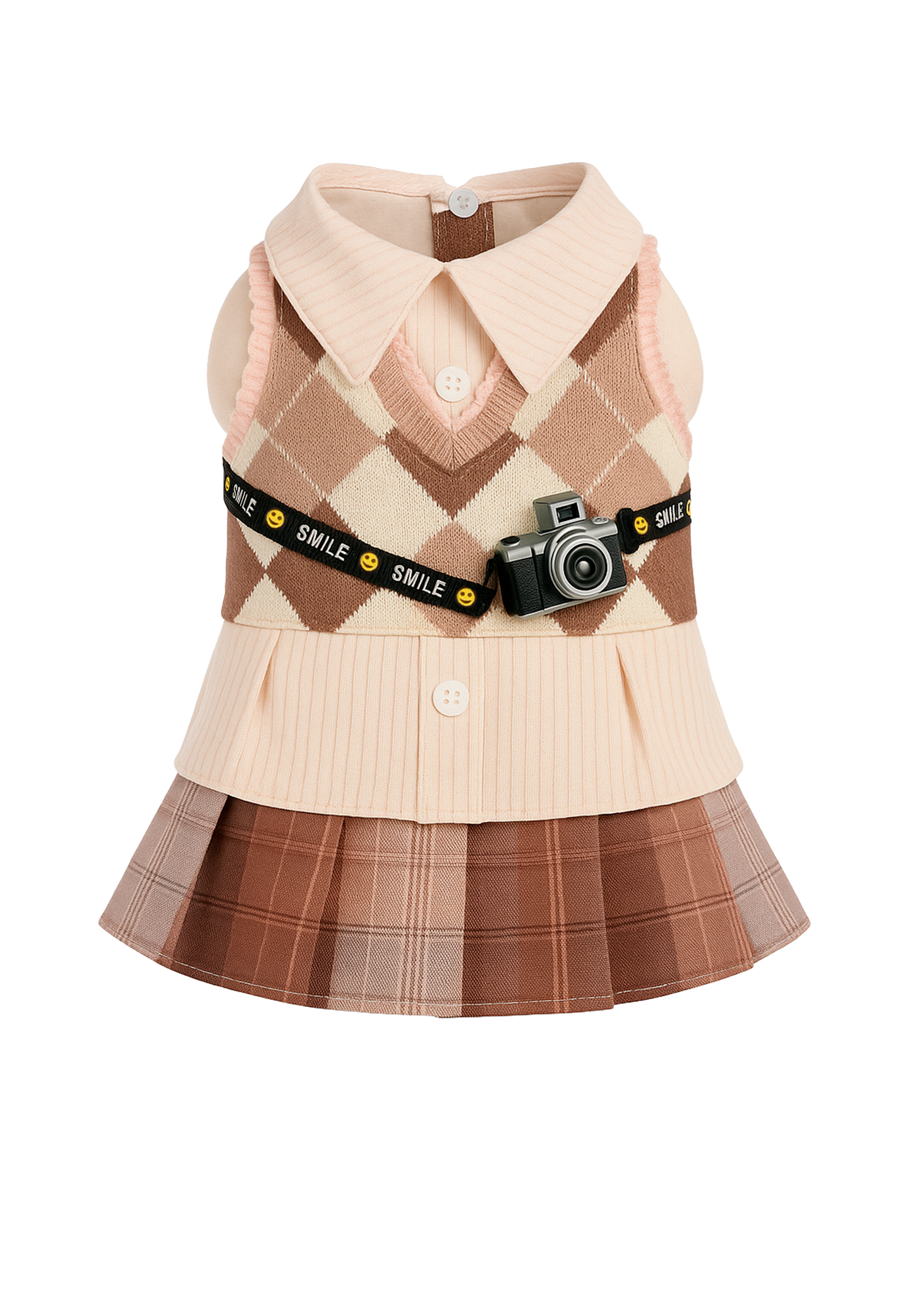 Vestido "Academic Vintage" con Accesorio de Cámara